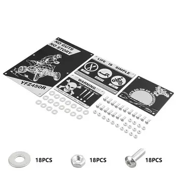 Для YFZ450 брызговик предупреждающие бирки пластины значки ATV стикер 5052-алюминий для Yamaha YFZ450R 2009-2024 YFZ 450 2010 2011 2012 2013