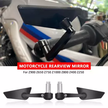 Для Z900 Z650 Z750 Z1000 Z800 Z400 Z250 универсальное боковое зеркало на руль, зеркала заднего вида, вид на мотоцикл, реверс