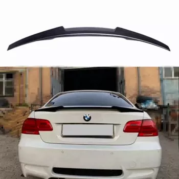 ДЛЯ BMW 3 серии E92 Coupe&E92 M3 M4 Стиль Углеродное волокно Задний спойлер Крыло багажника 2006-2013 FRP Глянцевый черный кованый карбон