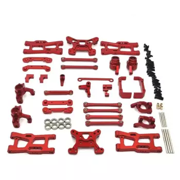 ДЛЯ Wltoys 144016 144018 Металлическая чашка рулевого управления, держатель ступицы, поворотный рычаг, тяга, ударная башня, комплект, детали для обновления радиоуправляемого автомобиля, аксессуары