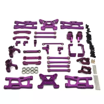 ДЛЯ Wltoys 144016 144018 Металлическая чашка рулевого управления, держатель ступицы, поворотный рычаг, тяга, ударная башня, комплект, детали для обновления радиоуправляемого автомобиля, аксессуары