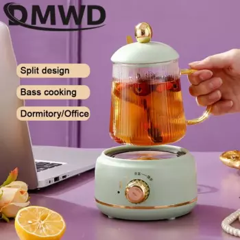 DMWD чашка для здоровья, портативная электрическая чашка для тушения, многофункциональная чашка для кипячения, мини-чашка для горячей воды, офисный цветочный чайник, бойлер для разделения чая