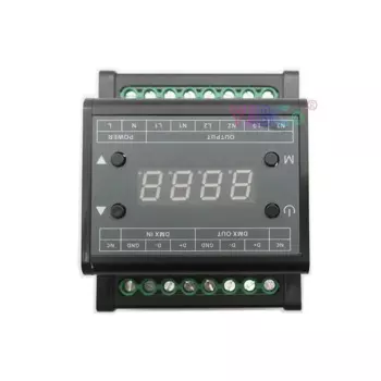 DMX302 Рельс Высоковольтный DMX Симистор Диммер 110 В 220 В переменного тока большая мощность Обратная среза затемнения 3 канала Светодиодная панель Контроллер лампы