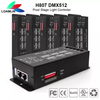 LOAMLIN DMX512 H807 RGB светодиодный контроллер 1024 пикселя