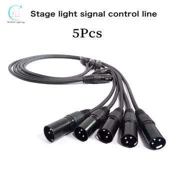 DMX-кабель aicpose 5 шт., 1-20 м, для сценического освещения
