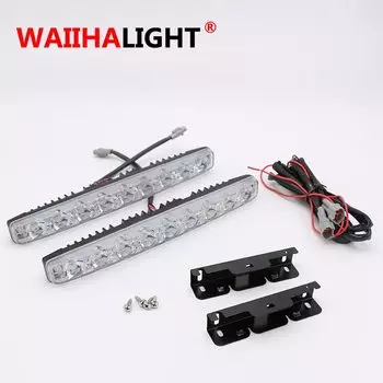 Дневные ходовые огни, 1 пара, 18 Вт, 9 светодиодов, противотуманные фары для автомобиля, грузовика, лодки, внедорожника