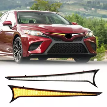 Дневные ходовые огни для Toyota Camry 2018, 2019, 2020, 2021, 2022, 2023, Автомобильные дневные ходовые огни, Крышка вентиляционного отверстия, декоративный сигнал поворота