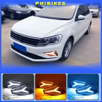 Дневные ходовые огни для Volkswagen VW Jetta 2017-2019, светодиодные дневные ходовые огни, противотуманные фары