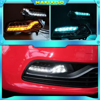 Дневные ходовые огни для Volkswagen VW Polo 2014, 2015, 2016, 2017, Passat B7, противотуманные фары дневного света, 2 шт.