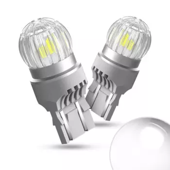 Дневные ходовые огни красного и белого цвета, светодиодные лампы AUXITO T20 7443 W21/5W 7440 W21W для Лада, Ауди, БМВ, Фольксваген, Форд, 2 шт.