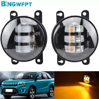 Дневные ходовые огни, противотуманные огни, алюминиевые для Suzuki Vitara 2015 2016 2017 2018, светодиодные 12 В H11, противотуманные фары в сборе, 2 шт.