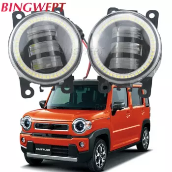 Дневные ходовые огни с ангельскими глазами для Suzuki Jimny Swift ниматель MR52S MK53S 2019 2020 2021 автомобильный бампер противотуманные фары линзы 1 пара