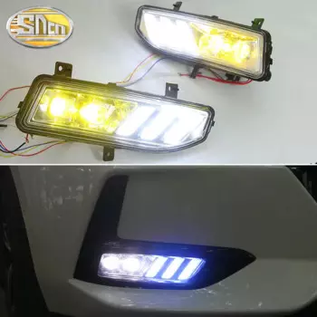 Дневные ходовые огни SNCN для Nissan Qashqai 2019 2020, 2 шт., автомобильные аксессуары, водонепроницаемые, 12 В, DRL, противотуманные фары, украшение