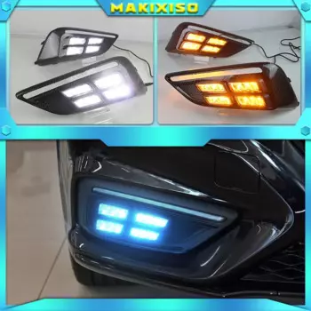 Дневные ходовые огсветильник для MG MG6 2017 2018 2019 LED DRL с динамической движущейся вспышкой и сисветильник ночным светом