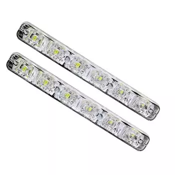 Дневные огни 2 шт./компл., s 100%, водонепроницаемые дневные ходовые огни, противотумансветильник фары, высокая мощность, белый цвет, светодиодная лампа