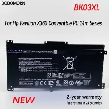 DODOMORN Новый BK03XL Аккумулятор для ноутбука HP Pavilion X360 14m 14-BA033TX 14-ba001ns