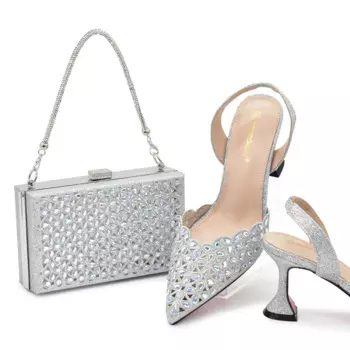Doershow красивые итальянские комплекты обуви и сумок для вечеринки с камнями, итальянские кожаные сумочки, подходит к сумкам! HVB1-4