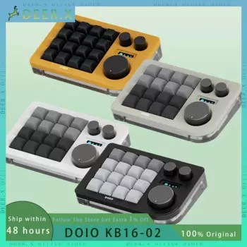 DOIO KB16-02 индивидуальная мини-клавиатура с номером с тремя кнопками OLED-экран портативная механическая клавиатура для ноутбука и офиса