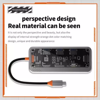 Док-станция 10-в-1 USB Type-C, многофункциональная док-станция для быстрой зарядки, гигабитная док-станция