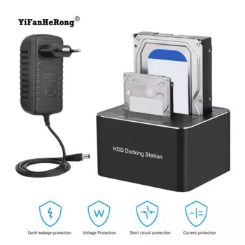 Док-станция для 2 жестких дисков, USB 3,0 к SATA, 2,5 дюйма/3,5 дюйма