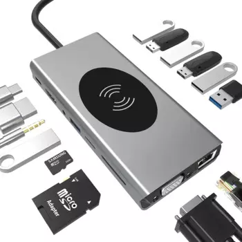 Док-станция для компьютера и ноутбука 14 в 1 Type-C