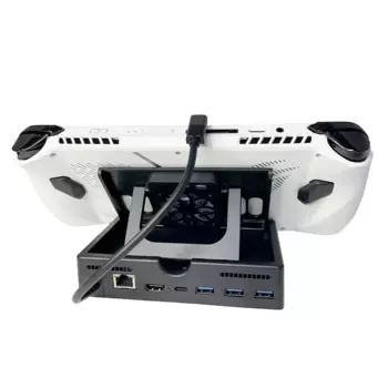 Док-станция для ROG ALLY, док-станция 6-в-1, чёрная, PD100W, совместима с 4K @ 60Hz RJ45 Gigabit Ethernet
