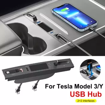 Док-станция для Tesla Model 3 Y, 27 Вт, PD Type C, USB