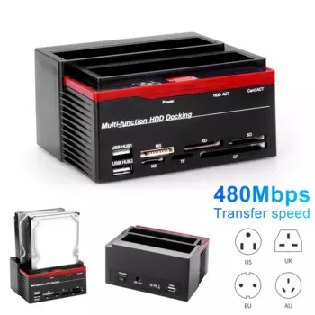 Док-станция для внешних жестких дисков SATA IDE HDD 3,5 дюйма/2,5 дюйма устройство для чтения карт жестких дисков