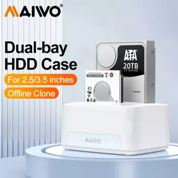 Док-станция для жесткого диска MAIWO Dual Bay HDD с автономным клонированием SATA на USB 3,0 для 2,5 3,5 дюйма SSD корпус жесткий диск SATA жесткий диск HDD