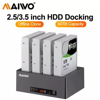 Док-станция для жёстких дисков MAIWO 4 Bay USB 3,0 2,5 дюйма/3,5 дюйма SATA SSD/HDD