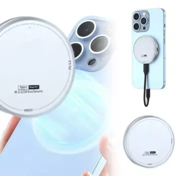 Док-станция M.2 2230, Type C/F на PD 3,0 M2 (NvMe) HD 2,0 3,5 аудио USB 2,0, Магнитный жесткий диск, серебристый корпус