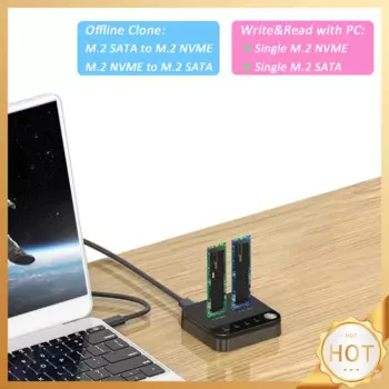Док-станция M.2 SATA/NVMe для двух жестких дисков