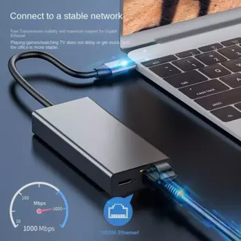 Док-станция многофункциональная с портом USB Type-C и поддержкой быстрой зарядки
