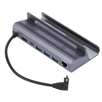 Док-станция USB C 6 в 1, совместимая с HDMI 4K60Hz RJ45 PD100W Dock USB 3,0 Hub