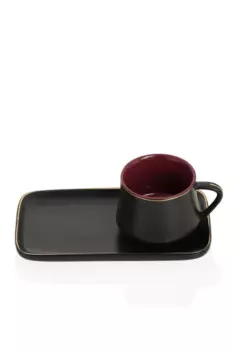 DOLBOVI ACAR Marco 6'l Porcelain coffee cup Pad-Black Burgundy mug кружка coffee cup cup