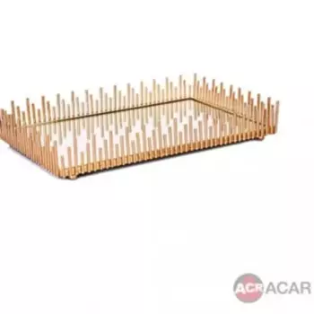 DOLBOVI Acar Rectangle Gold tray YMR-009286 tray поднос plateau de service