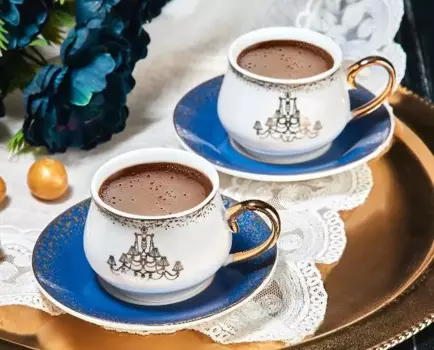 DOLBOVI Aryldz Prestige Blue Dish Gold 6 Personality coffee cup Pad mug кружка coffee cup cup