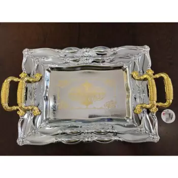 DOLBOVI Duo Silvery tray service Set lkm547 tray поднос plateau de service