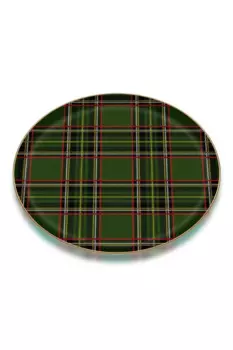 DOLBOVI Glore Plaid Green 35x35 Cm Glass Serving tray 21031 tray поднос plateau de service