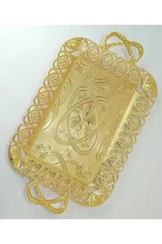 DOLBOVI Gold Color Ellipse Pattern Gravrl Stainless luxury tray tray поднос plateau luxury
