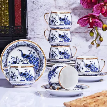 DOLBOVI Kitchen World GSA-54 Porcelain 6l Plump cup Pad Blue mug кружка coffee cup cup