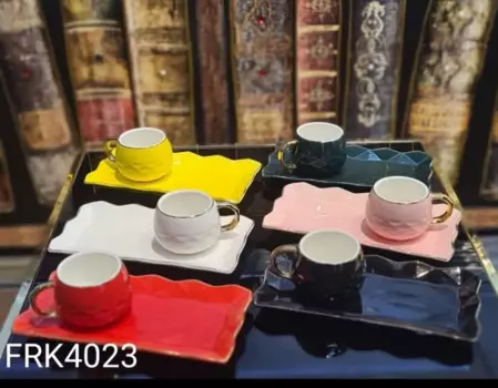 DOLBOVI Mixed Color Porcelain 6'l Decorative coffee cup Pad New Model mug кружка coffee cup cup