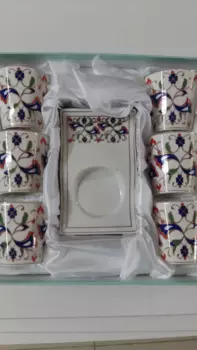DOLBOVI OTTOMAN PATTERN PORCELAIN coffee FNCAN TAKM mug кружка coffee cup cup