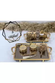 DOLBOVI PCs set luxury tray Takm tray поднос plateau luxury