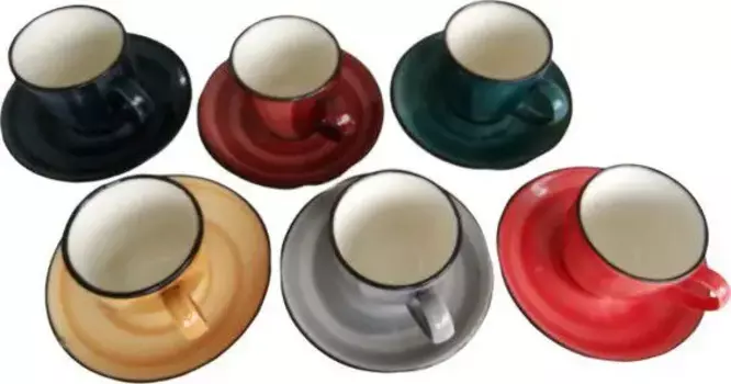 DOLBOVI Porline coffee cup Pad Mixed Color 6 Personality 12 Piece mug кружка coffee cup cup