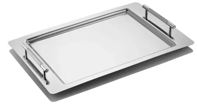DOLBOVI SLAMOLU HAZEL WITH HANDLE TEA tray 18/10 STEEL-STAINLESS tray поднос plateau de service