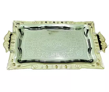 DOLBOVI tray Luxury Cabochons Auriferous White medium 40X26Cm tray поднос plateau de service