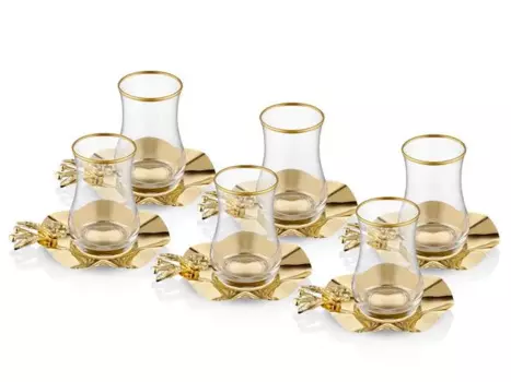 DOLBOVIBernardo Diamond 6 Personality Glass Tea cup Set Gold HLL002 mug кружка coffee cup cup tazas