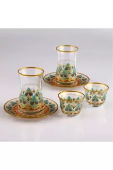 DOLBOVIPaabahe 18 Piece Sila Gold Transparent Tea Team mug кружка coffee cup cup tazas