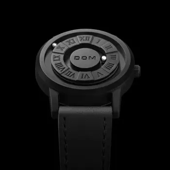 DOM 1345 магнитные часы мужские повседневные кожаные модные кварцевые магнитные шарики 30 м водонепроницаемые спортивные наручные часы Мужские часы